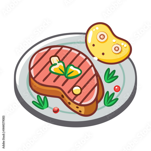  Tasty Grilled Steak with Garlic Butter