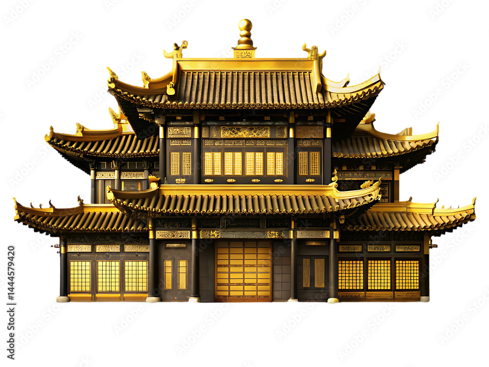 Obraz premium Golden Chinese Temple Architecture