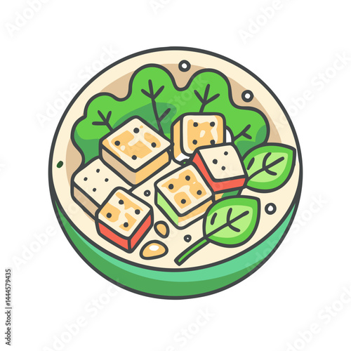  Tasty Grilled Tofu Salad with Sesame Dressing