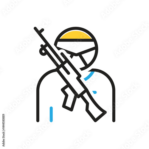 Multi color icon for terror