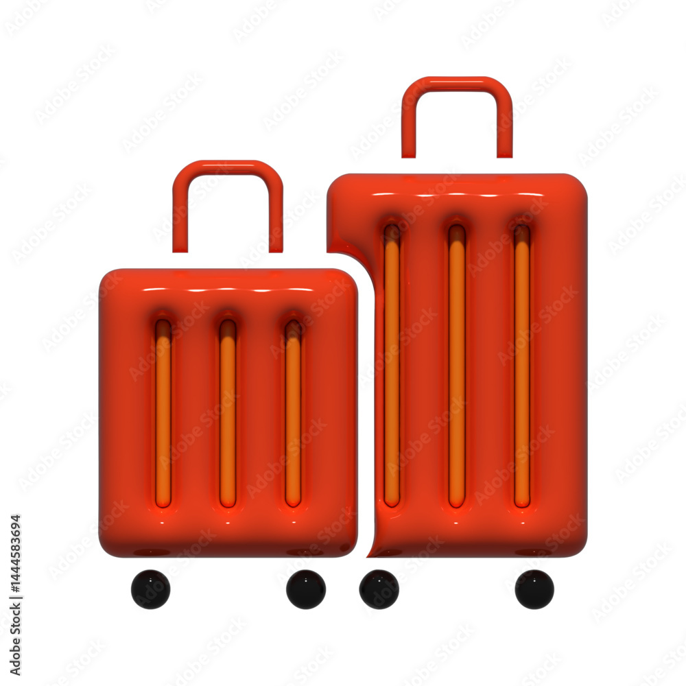 Baggage icon different sized suitcases Baggage icon different sized suitcases