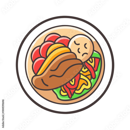  Tasty Plate of Chicken Fajitas