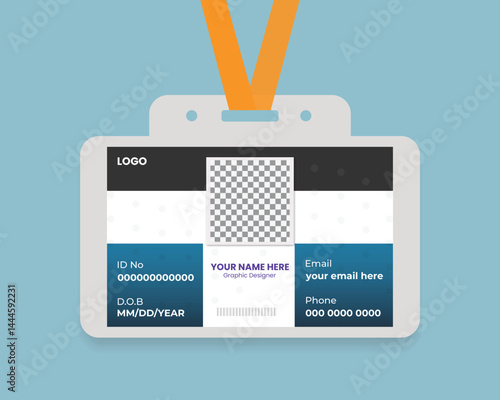 Corporate Landscape ID Card Template