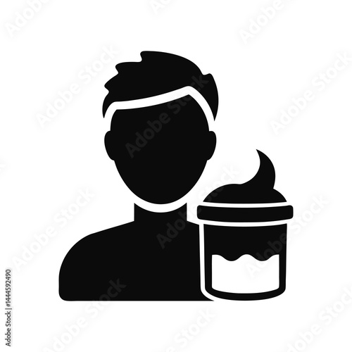 paste icon of silhouette vector illustration on white background