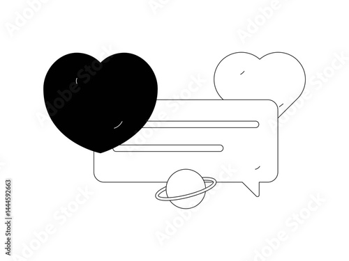 Happy Valentine's Day flat character vector concept business hand drawn illustration
