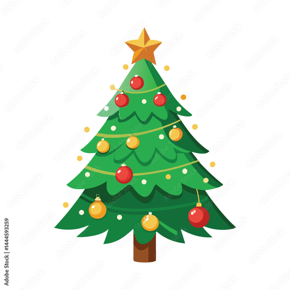 Elegant Christmas Tree Vector Image Elegant Christmas Tree Vector Image