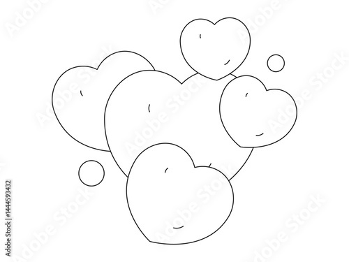 Happy Valentine's Day flat character vector concept business hand drawn illustration

