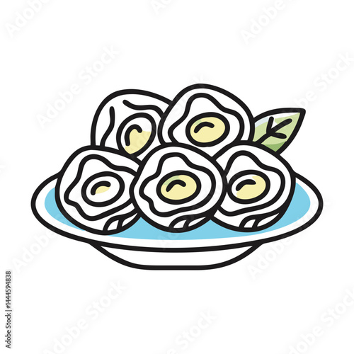  Tasty Plate of Fresh Oysters