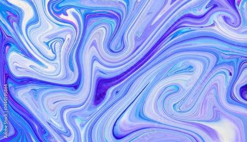 A macro close-up shot of oil paint swirling in water creating an abstract artistic background with vibrant fluid colors