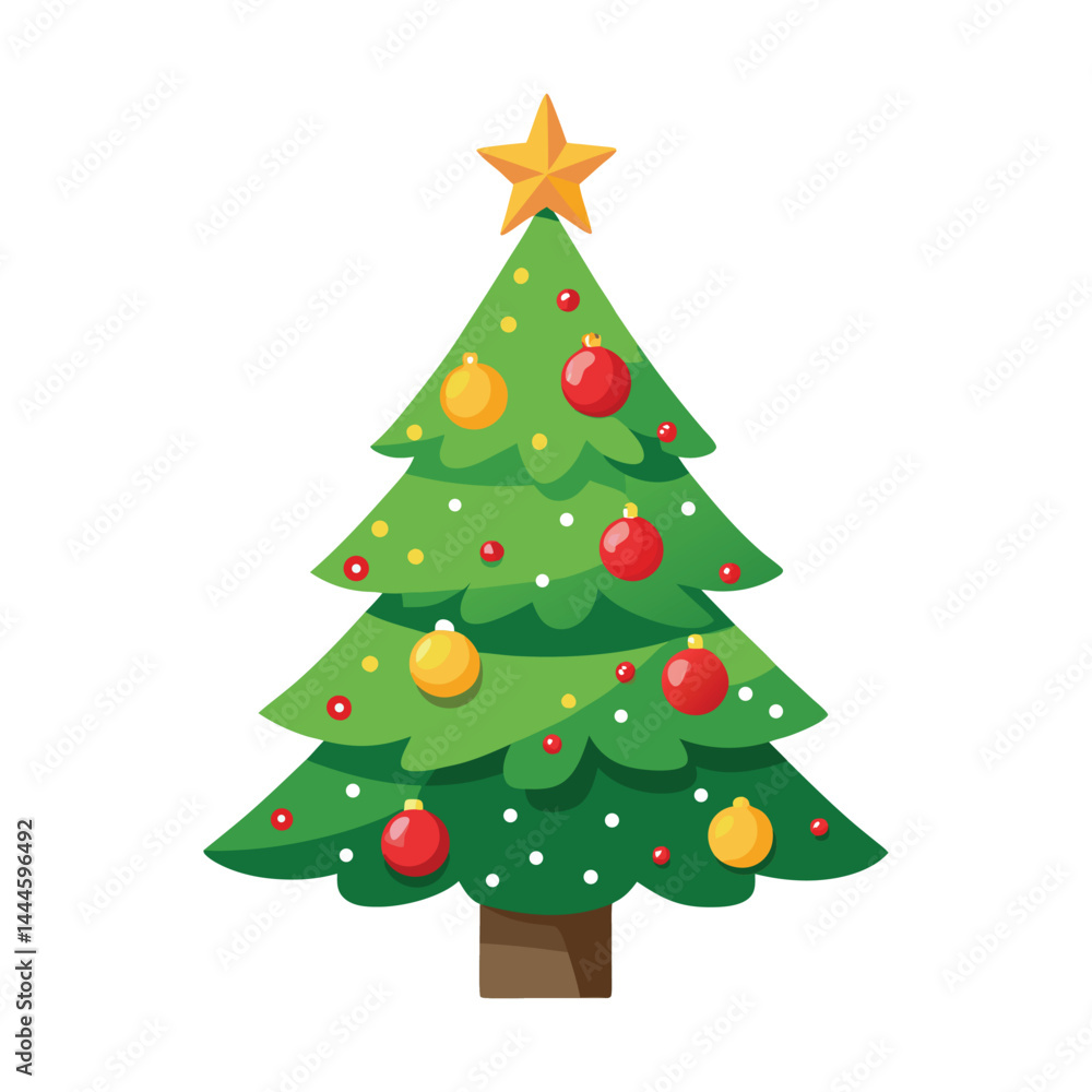 Fototapeta premium Modern Christmas Tree Clipart
