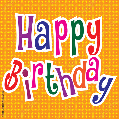 vector illustration of a happy birthday card