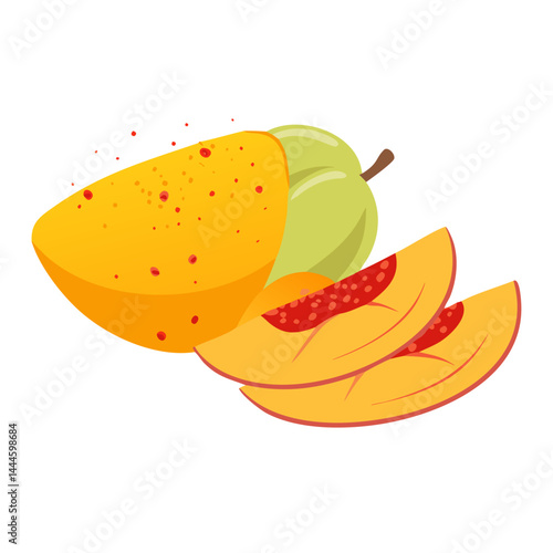  Artistic Sliced Mango with Chili Powder