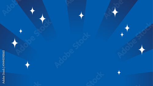 キラキラな集中線の背景 青ver.