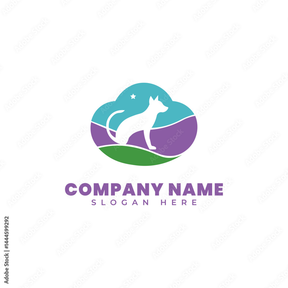 Vector image of animal logo design on white background Vector image of animal logo design on white background