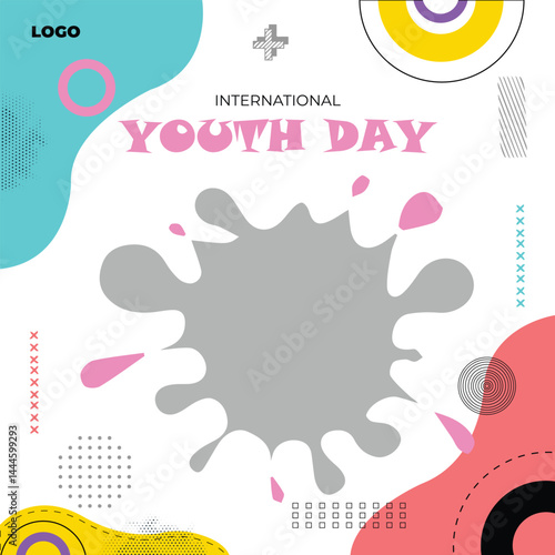 Gradient international youth day instagram posts collection