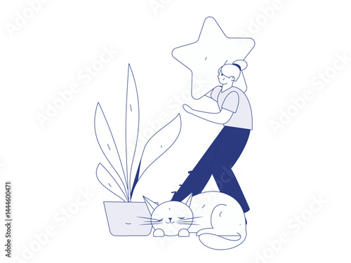 Happy Valentine's Day flat character vector concept business hand drawn illustration
