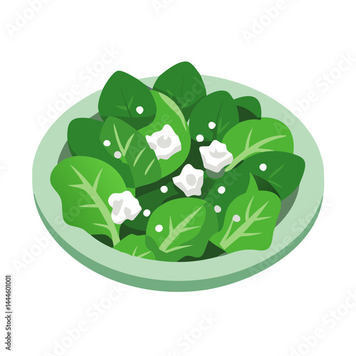 Fresh Spinach and Feta Salad Artwork