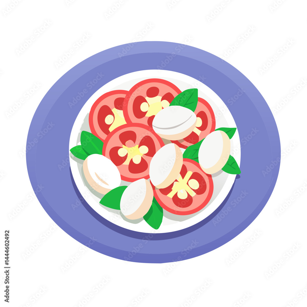 Delicious Tomato and Mozzarella Salad Artwork Delicious Tomato and Mozzarella Salad Artwork