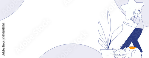 Happy Valentine's Day flat character vector concept business hand drawn illustration
