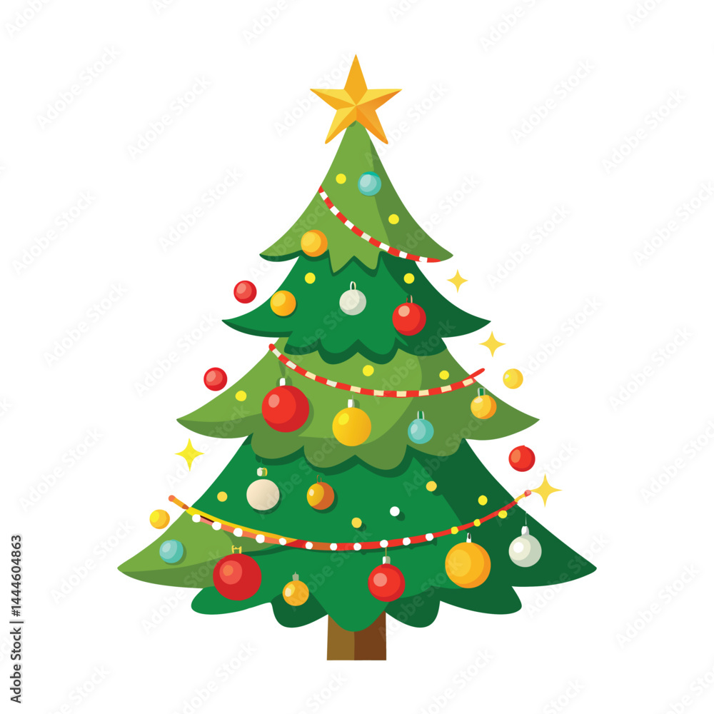 Minimalist Christmas Tree Illustration Minimalist Christmas Tree Illustration