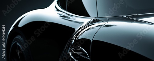 Wallpaper Mural Close-up of a sleek car's polished surface displaying intricate design details. Torontodigital.ca
