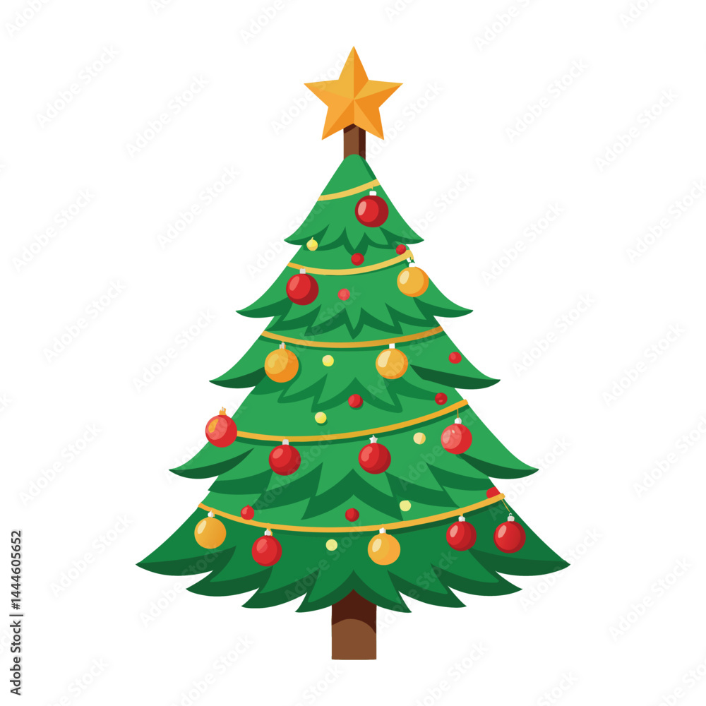 Minimalist Christmas Tree Illustration Minimalist Christmas Tree Illustration