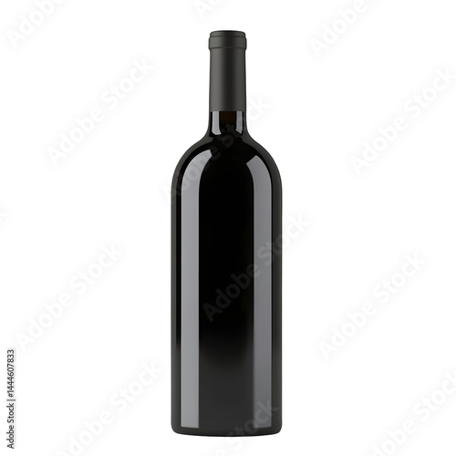 Wallpaper Mural Elegantly styled wine bottle against a void backdrop, a study in minimalism Torontodigital.ca