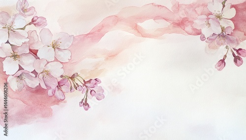 Obraz na płótnie Delicate cherry blossoms in soft watercolor hues. w salonie