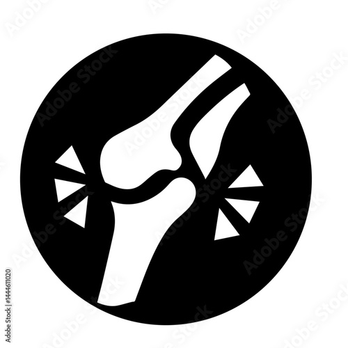 Knee joint icon vector illustration