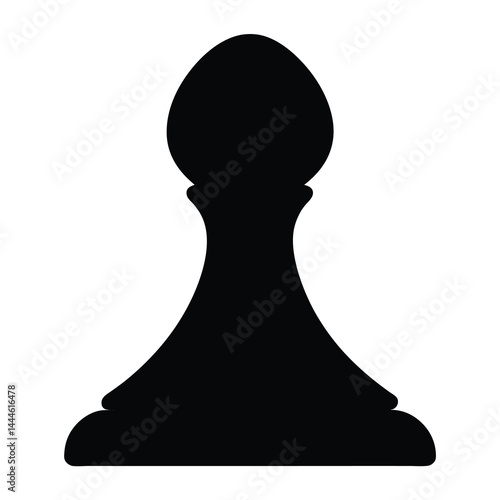 A Black Chess Pawn Piece Silhouette Illustration Graphic Image