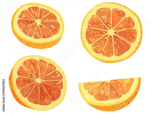 set of orange slices