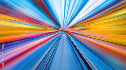 Wallpaper Mural Colorful, vibrant, abstract, motion blur, tunnel effect, digital art. Torontodigital.ca