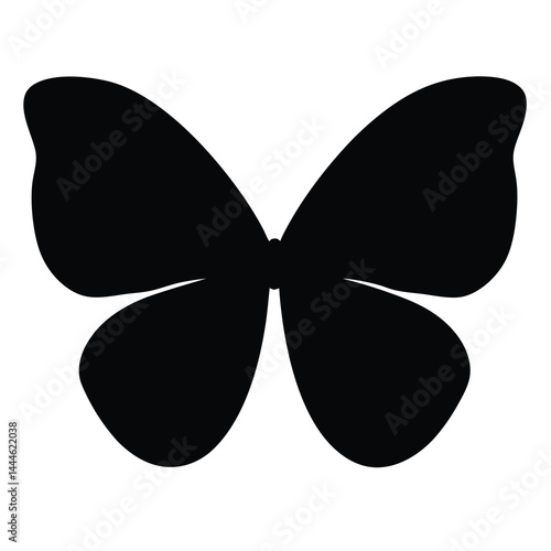 A Simple Black Silhouette of a Butterfly a Beautiful Insect