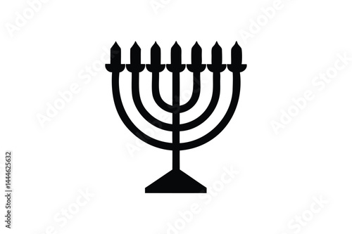 A Hanukkah menorah candelabrum