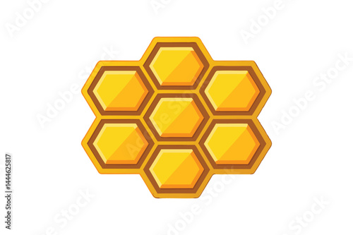 A Honeycomb on a white background