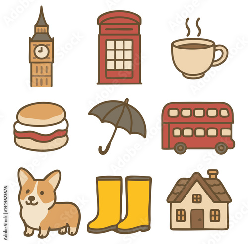 set of vector icons of london
