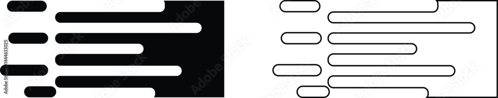 Speed lines icon set of fast motion symbols. Comic and manga books speed lines vector collection isolated on transparent background Manga speed frame superhero action explosion elements for web or app Speed lines icon set of fast motion symbols. Comic and manga books speed lines vector collection isolated on transparent background Manga speed frame superhero action explosion elements for web or app