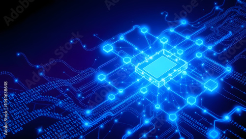 blockchain network connection illustration
