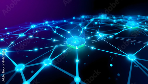 blockchain network connection illustration