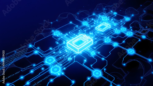 blockchain network connection illustration