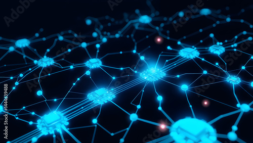 blockchain network connection illustration