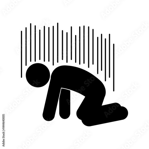 Depression icon. Vector illustration design.