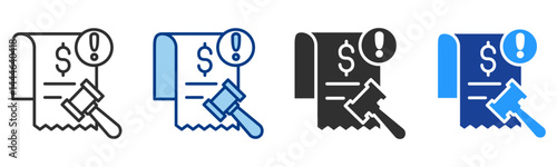 Retribution  Icon Multiple Style Vector Collection 