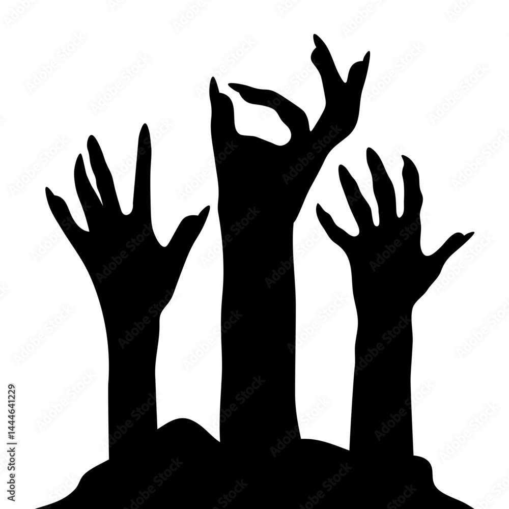Obraz premium Halloween Zombie Hands
