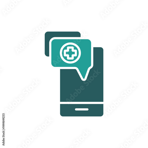 mobile healthcare icon. vector.Editable stroke.linear style sign for use web design,logo.Symbol illustration.