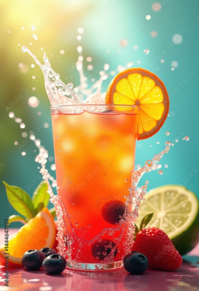 floating beverage vibrant splash liquid motion colorful beverage fruit garnish refreshing drink, cocktail, glass, movement, ice, citrus, flow, foam, top, view floating beverage vibrant splash liquid motion colorful beverage fruit garnish refreshing drink, cocktail, glass, movement, ice, citrus, flow, foam, top, view