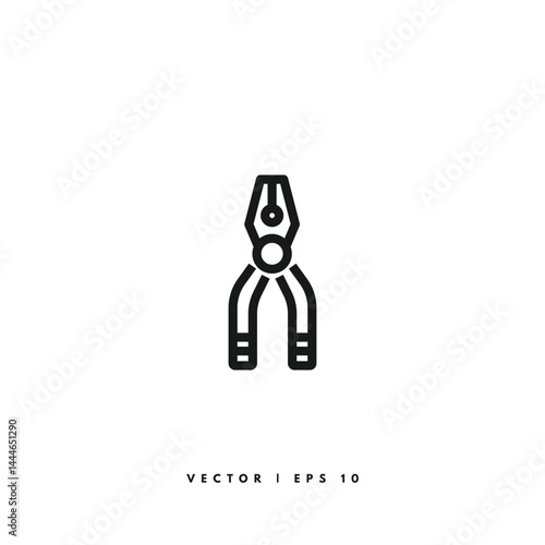 Pliers Icon. Editable Stroke