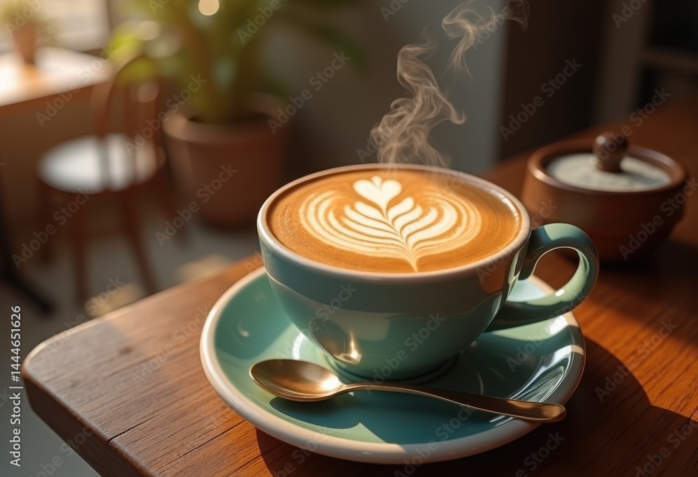 steaming coffee mug vibrant latte art creamy foam beautiful patterns coffeehouse delight warm faux light, brown, espresso, brew, barista, ceramic, white steaming coffee mug vibrant latte art creamy foam beautiful patterns coffeehouse delight warm faux light, brown, espresso, brew, barista, ceramic, white