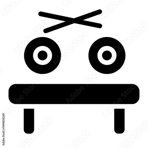 Asian Dinner Food Glyph Icon