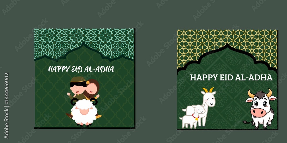 Fototapeta premium happy eid AL- ADHA poster
